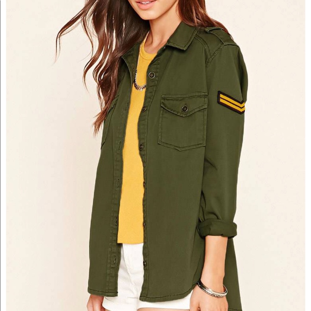Forever21 Chevron Utility Jacket - NWT - Size: S